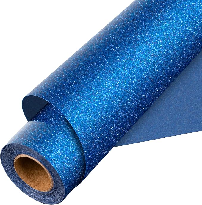 Aoder Blue Glitter Heat Transfer Vinyl