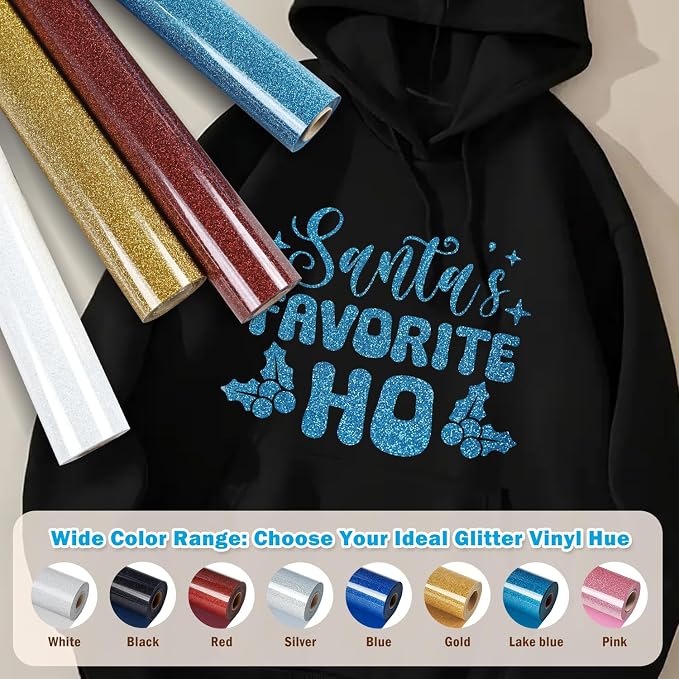 TUMIYA Lake Blue Glitter Heat Transfer Vinyl HTV Roll