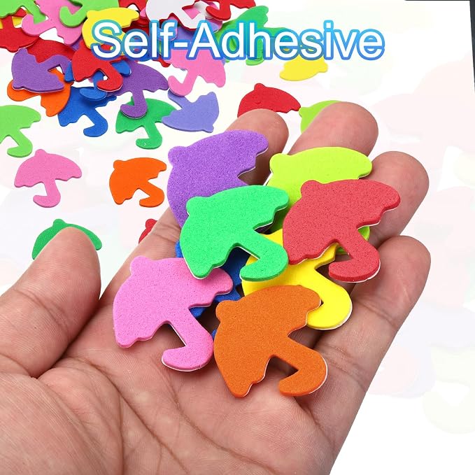 PATIKIL Foam Stickers, 8 Pack 384Pcs EVA Self Adhesive Foam Shape Sticker Craft