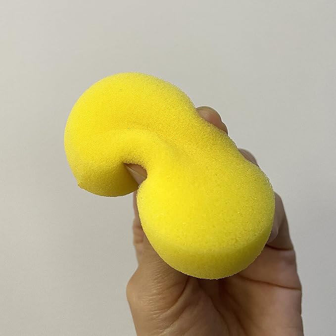 WAFJAMF 4 Pcs Round Painting Sponge 2.96 Inch Craft Clay Yellow | Pottery