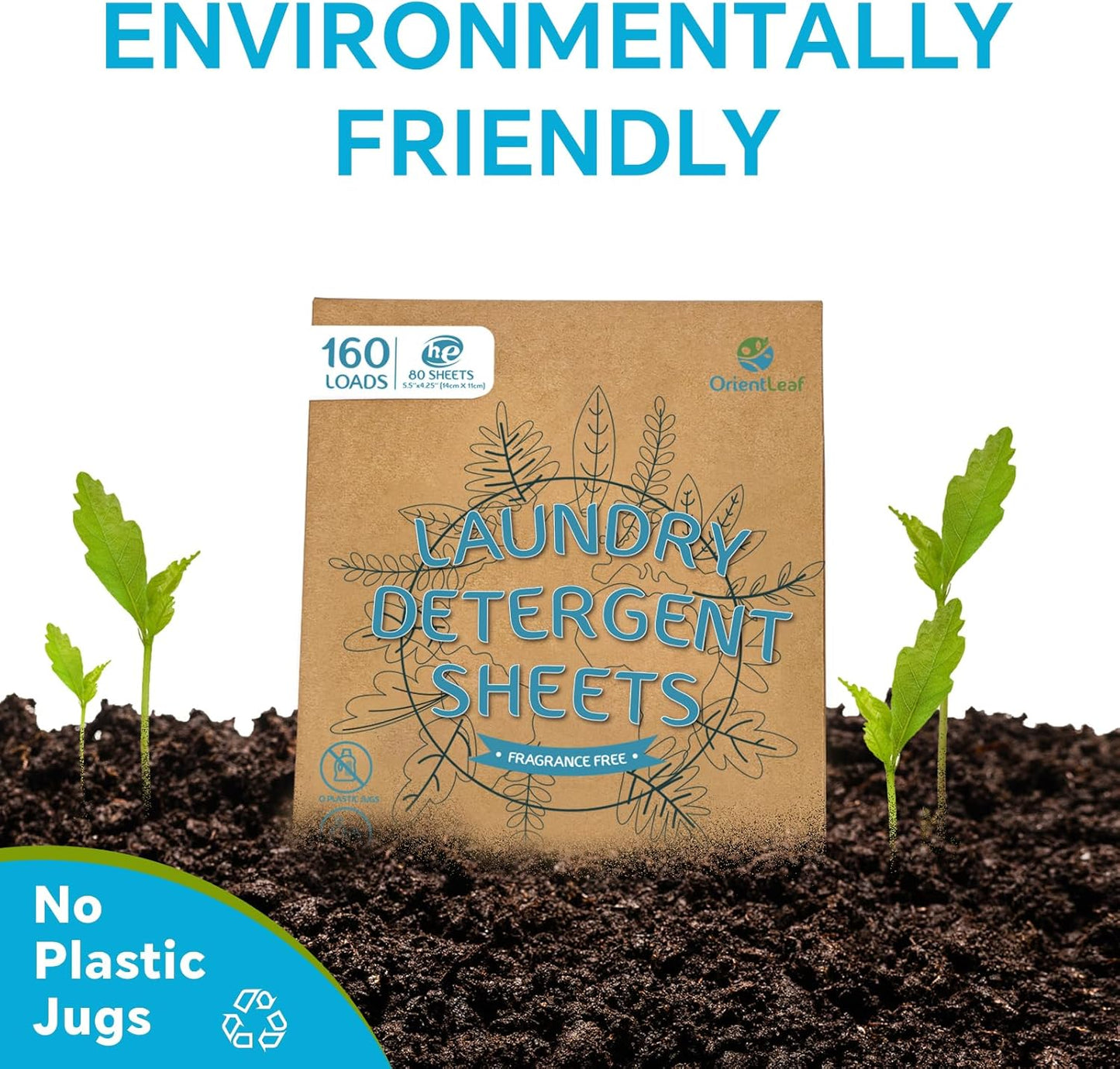 Laundry Detergent Sheets Fragrance Free, Eco-Friendly, Powerful Cleaning, Up to 160 Loads (80 Sheets), Hypoallergenic Laundry Soap Sheet for Travel and Home Washing