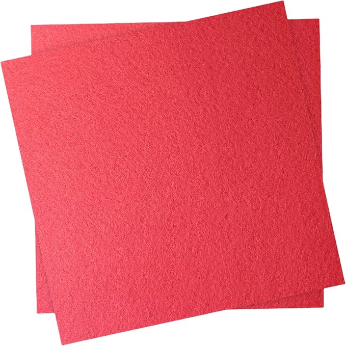 12" x 12" Felt Fabric Sheets for Crafts, 1mm Thick, Squares Felt Paper for