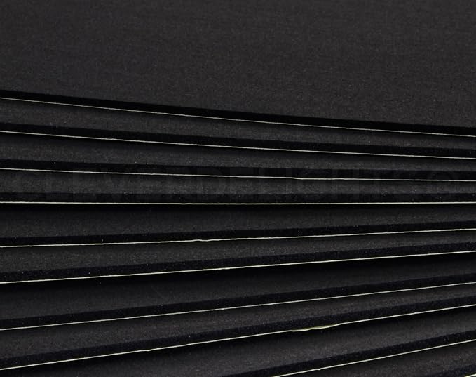 CleverDelights 8" x 12" Black Foam Sheets