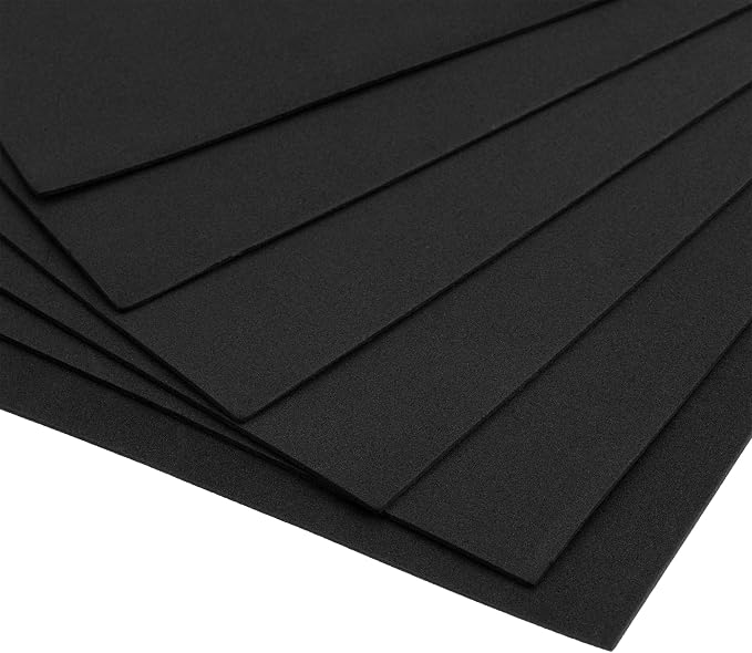 uxcell Black EVA Foam Sheets, 11.8x7.9 in 1.8mm Thick Handicraft Foam Paper