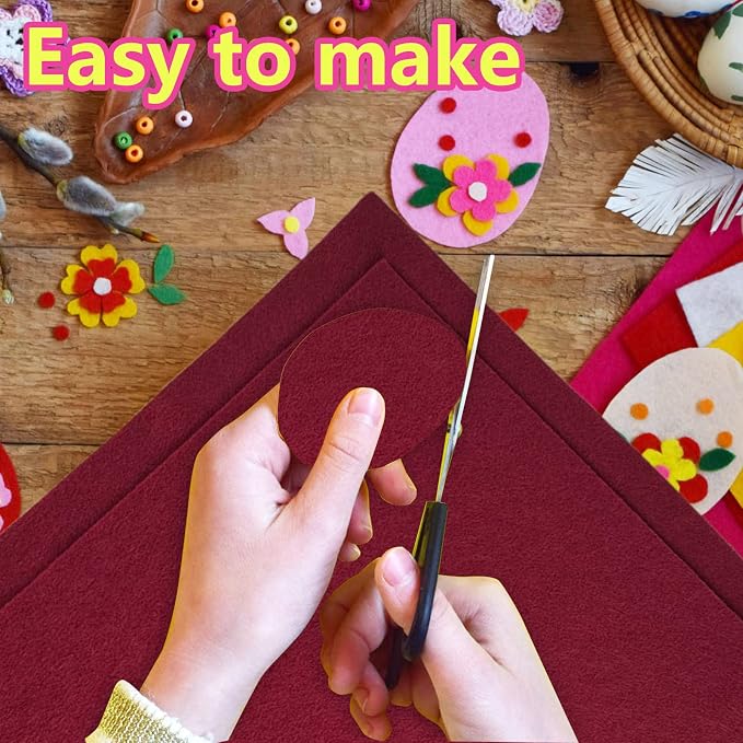 Jtnohx Color Felt, Soft Felt Sheets, 1.4mm Thick 8"x12" Handicraft Felt Fabrics