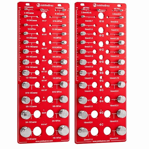 Thread Checker, 70 Nut and Bolt Thread Checker, 25 Standard & 25 Metric & 20