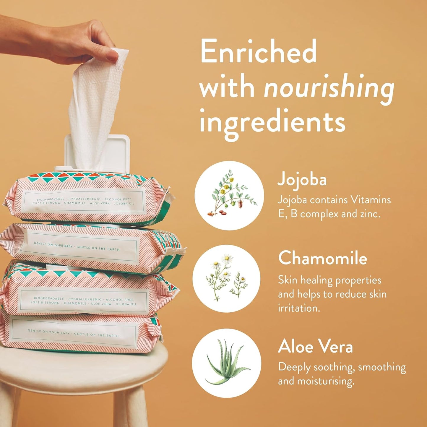 JOONYA Unscented Baby Wipes — Plant-Based, Fragrance-Free Diaper Wipes | Hypoallergenic, Non-Toxic, Compostable & Biodegradable Wet Wipes for Sensitive Newborn Skin | 1 Pack of 80 Wipes