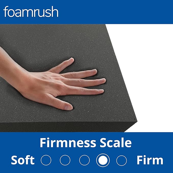 FoamRush 9"x 36" x 36" Charcoal Square Foam, Seat Cushion Replacement,