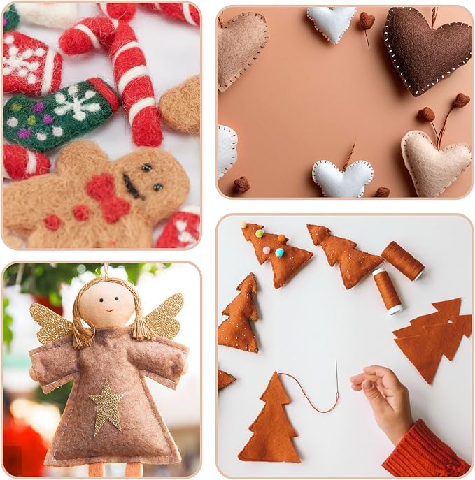 Brown Felt Fabric, 18 Pieces Felt Sheets