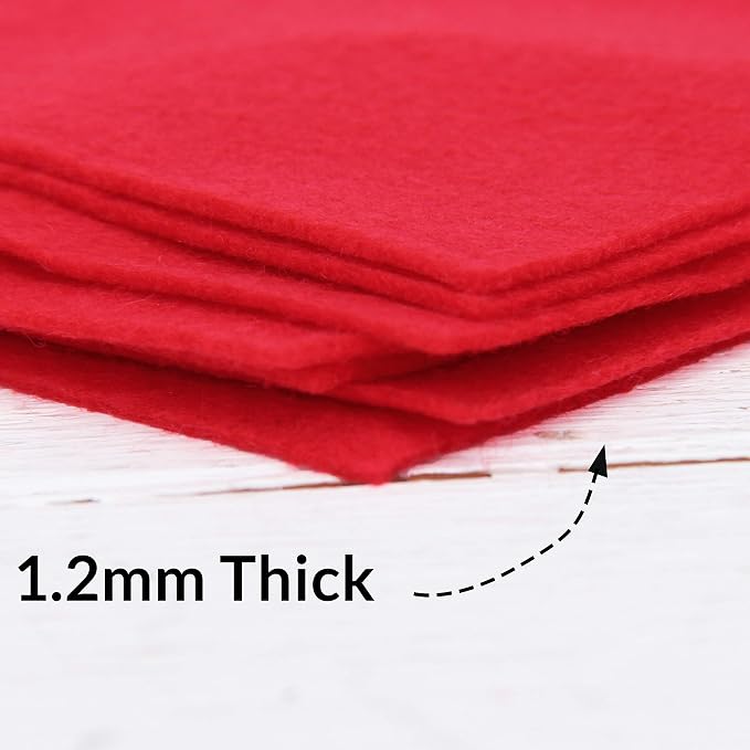 Threadart Red Premium Felt Sheets
