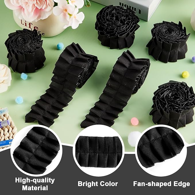 6 Rolls 40 Ft Ruffled Bulletin Board Borders Back to School Classroom Decor