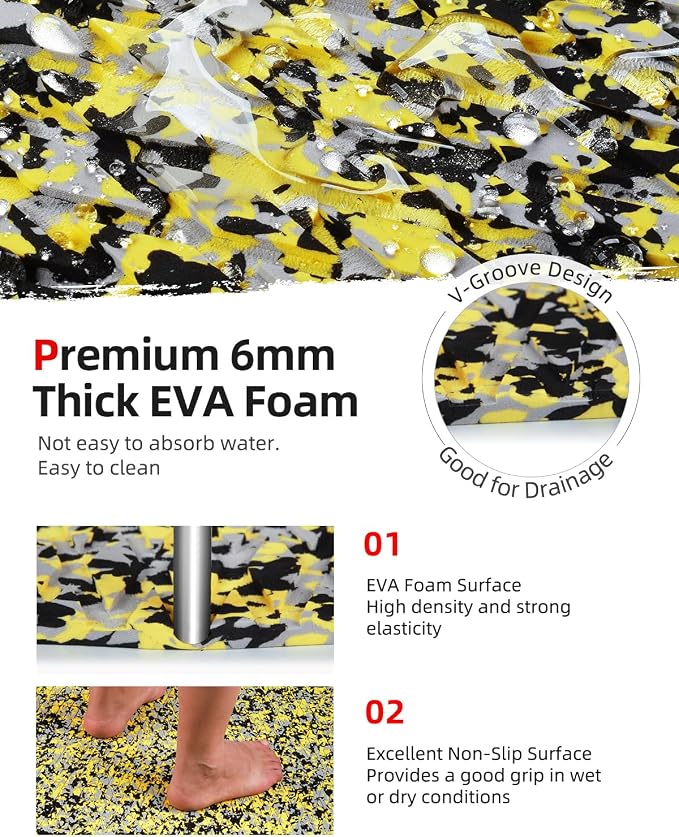 Abahub EVA Foam Boat Flooring Self-Adhesive Decking Surfboard Traction Pad |