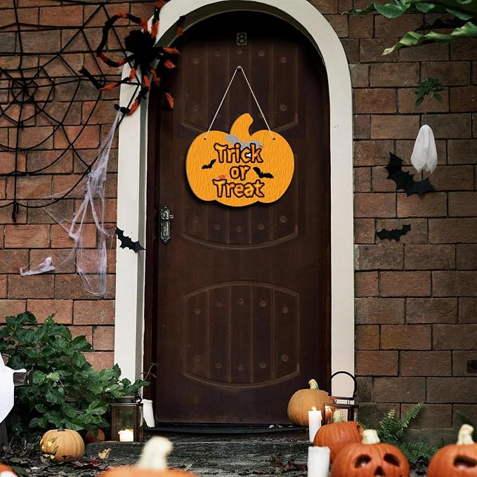 Large Size 12" Wooden Pumpkins Ornaments to Paint, Halloween Thanksgiving DIY
