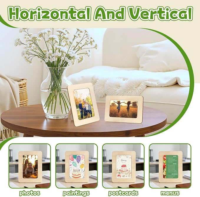 VOKOY 45 Pack Wooden Picture Frames