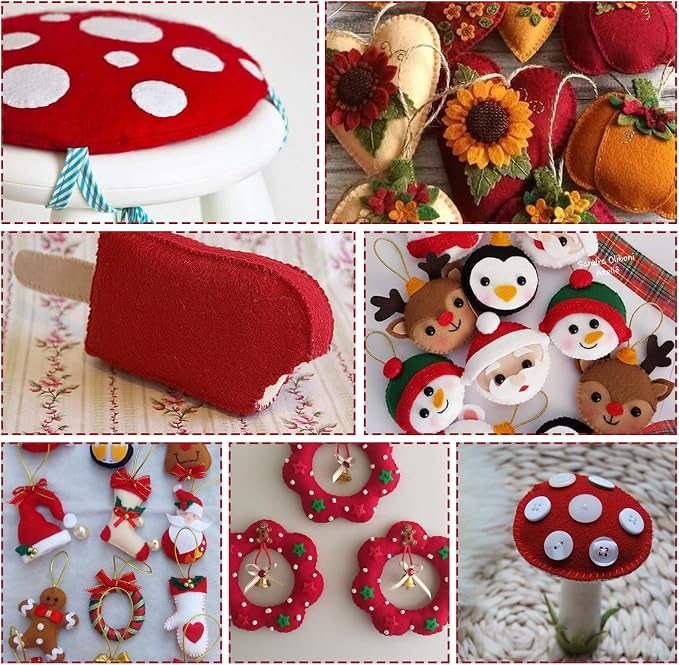 10Pcs Felt Sheets Fabric