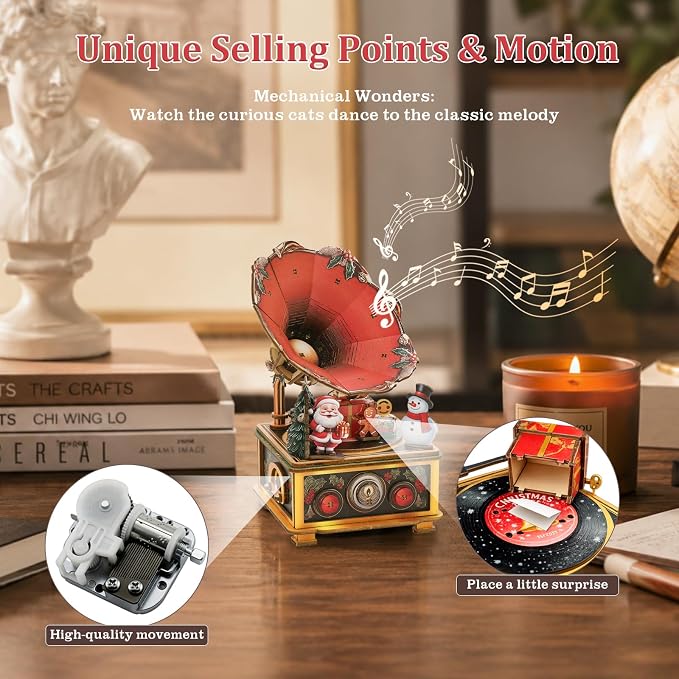 3D Puzzles for Adults Vintage Gramophone Music Box