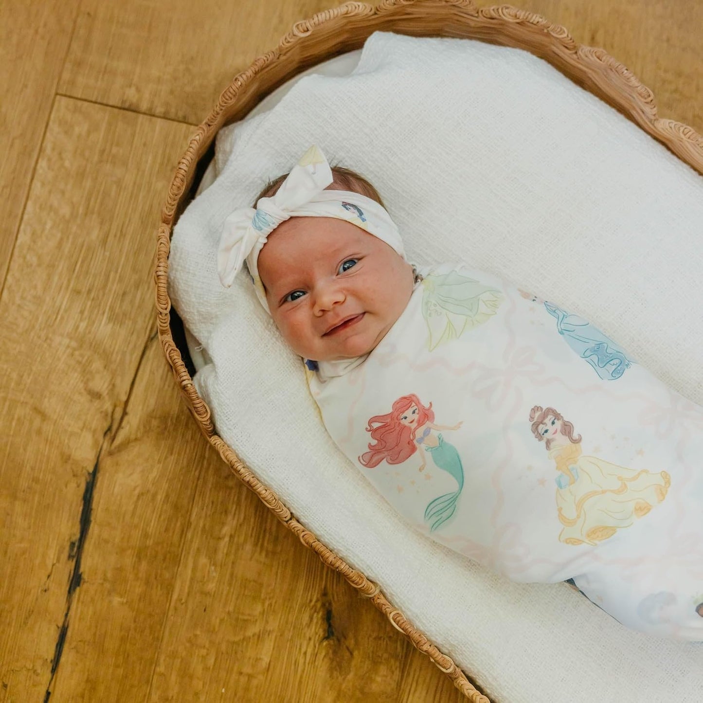 Copper Pearl Large Premium Knit Baby Swaddle Receiving Blanket Disney Princess