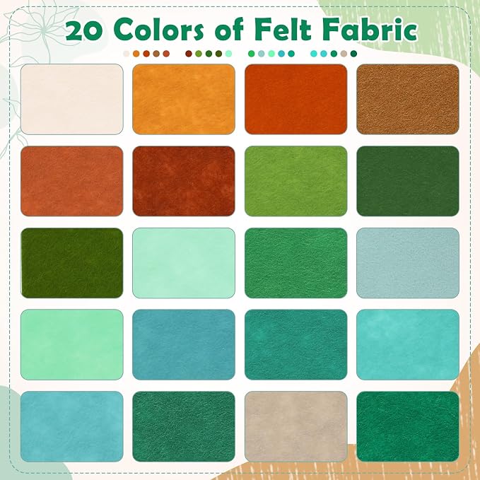 Tegeme 100 Pcs 8 x 12 Inches Felt Fabric Sheet