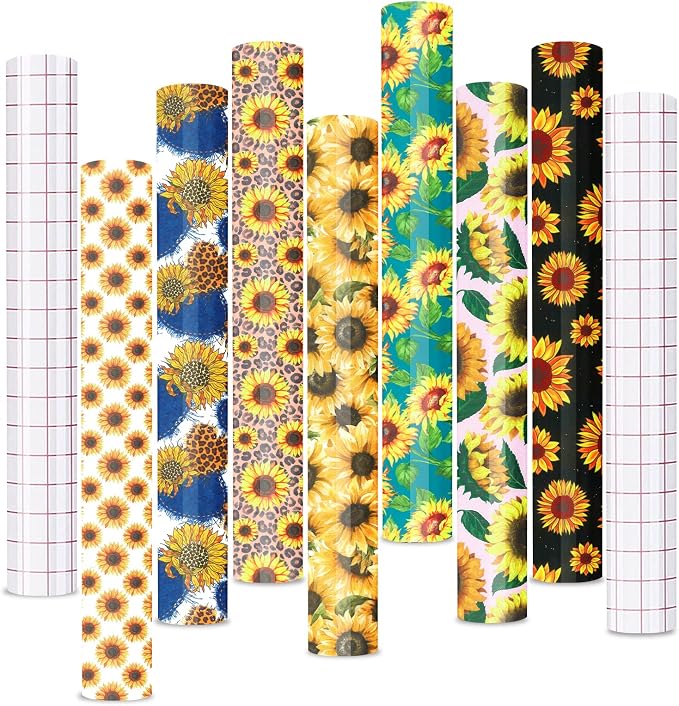Tintnut Sunflower Permanent Vinyl 12x10in 7 Sheets Permanent Adhesive Vinyl |