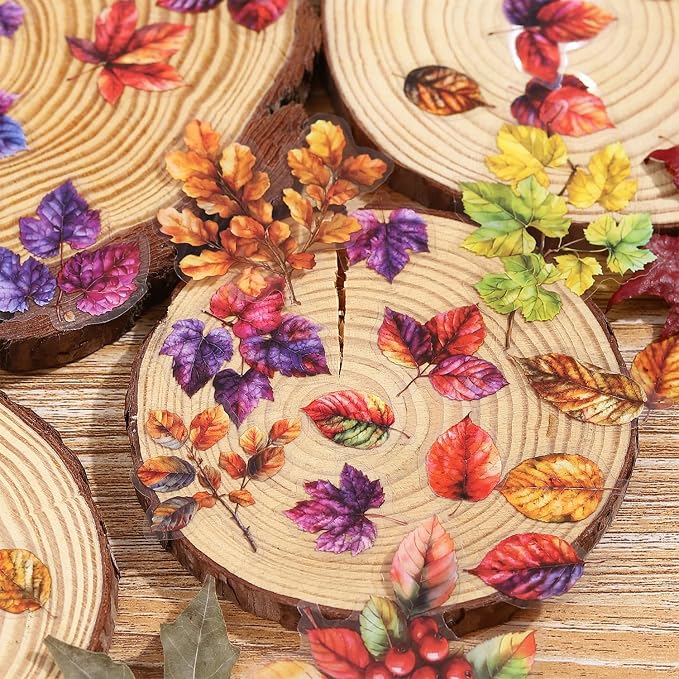 Foliage PET Sticker Set, Journaling, DIY Crafts, and Art Supplies