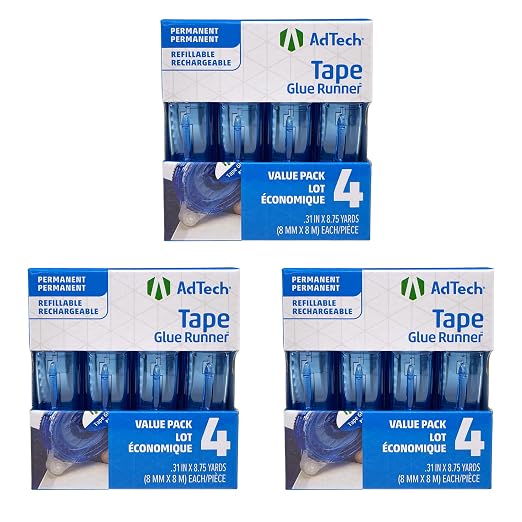 AdTech Permanent Glue Runner, 35 Yards | Strong, Double-Sided Adhesive
