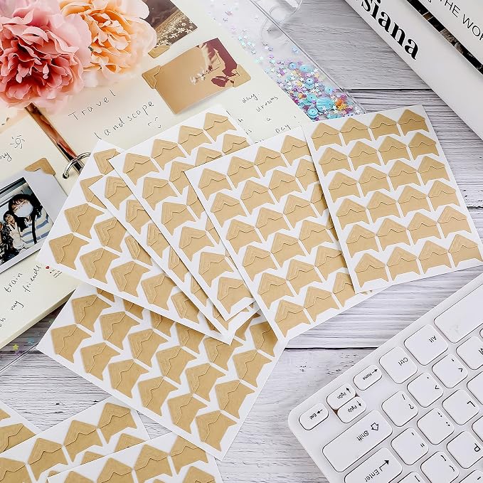 Pajean 720 Pieces Photo Corners Self Adhesive Photo Corners