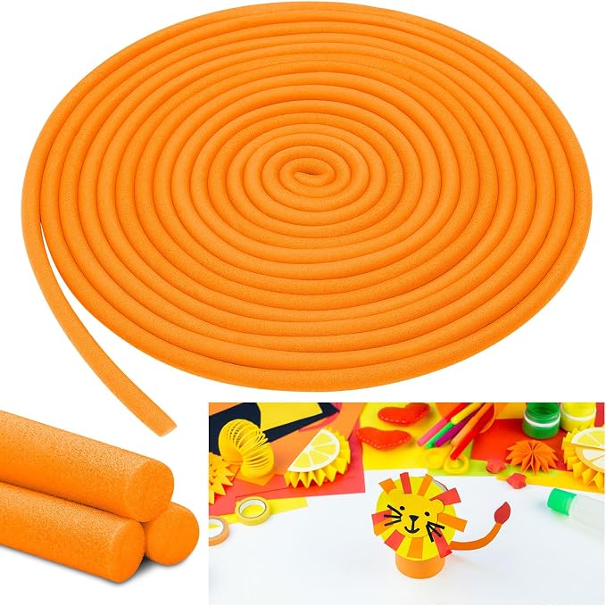 Frienda 5/8 Inch x 40 ft Orange Foam Noodles