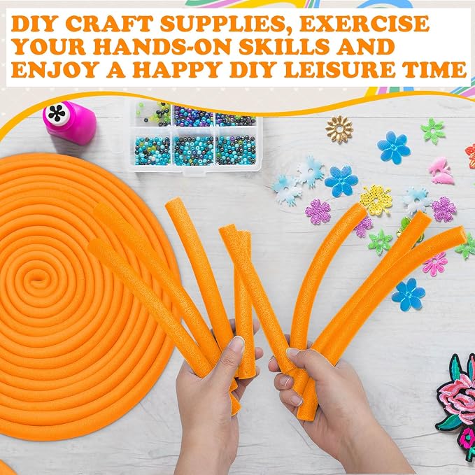 Frienda 5/8 Inch x 40 ft Orange Foam Noodles