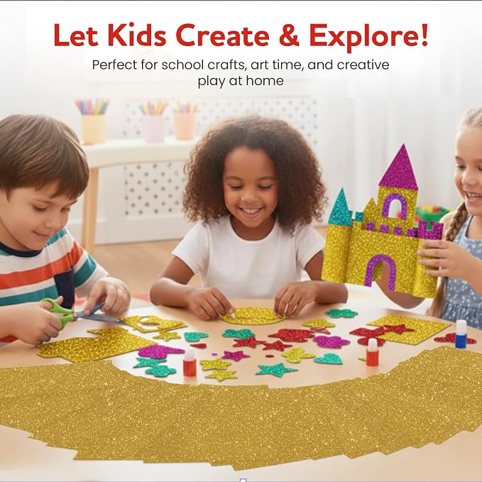 Self-Adhesive Glitter EVA Foam Sheets