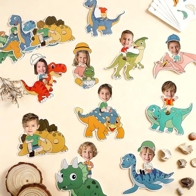 60pcs Dinosaur Theme DIY Cutouts Dinosaur Bulletin Board Decoration Set Cute