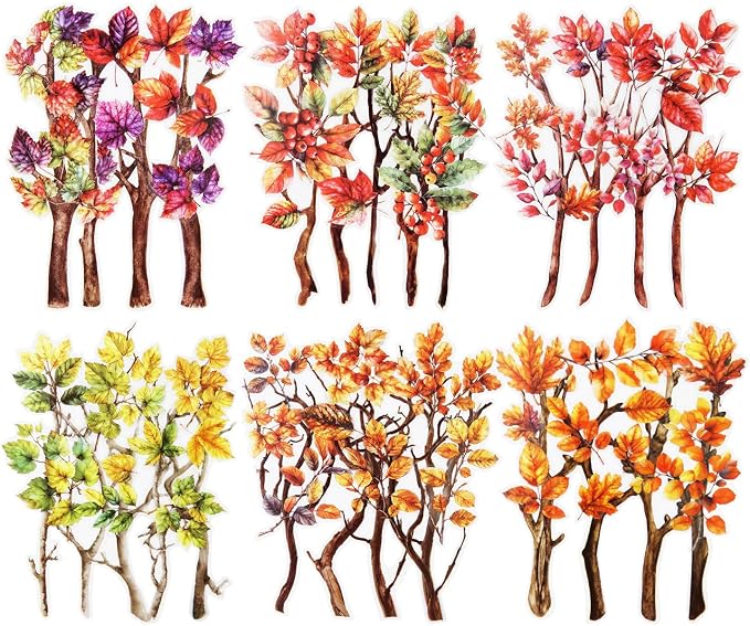 Foliage PET Sticker Set, Journaling, DIY Crafts, and Art Supplies