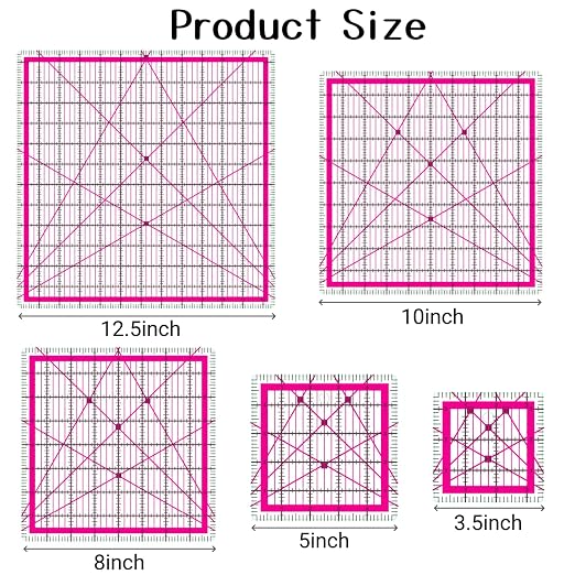 5 Quilting Rulers, Quilting Square | Square Rulers, Square Quilting Rulers