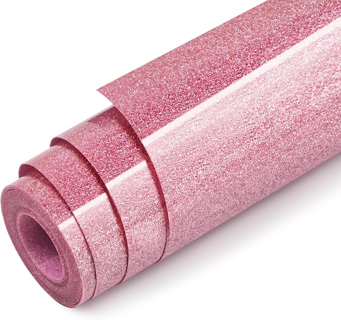 Pink Glitter HTV Heat Transfer Vinyl
