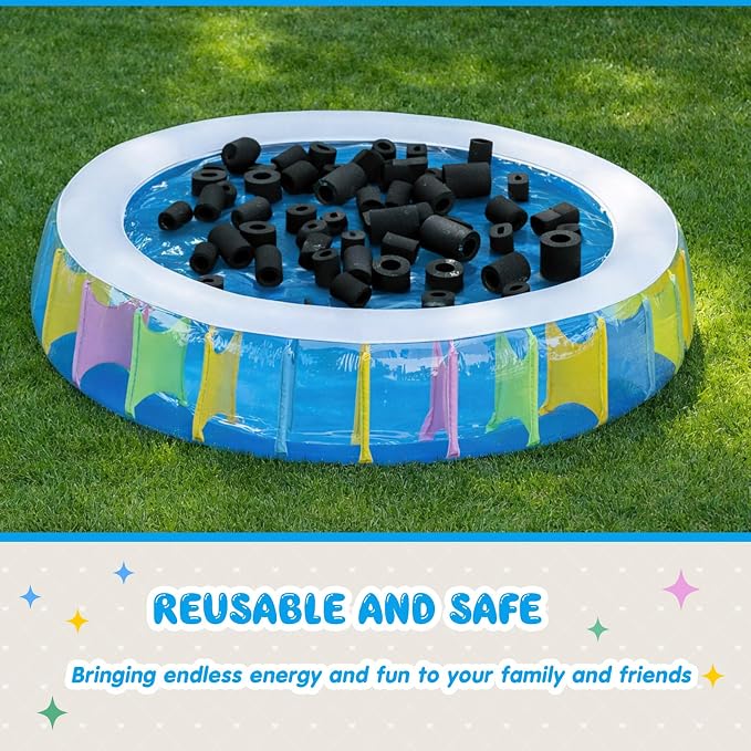 Frienda 50 Pcs Pool Noodles Bits Multicolor Craft Small Size Versatile Mixed