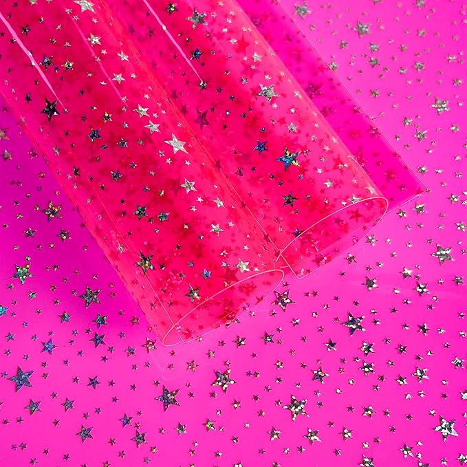 Transparent Waterproof PVC Vinyl 10 Pcs 8.3 x 11.8 inches Iridescent Shine