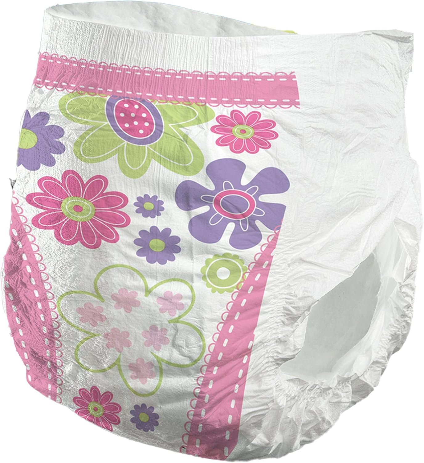 Comfees Girl Training Pants, Size 4T-5T, White, 114 Count