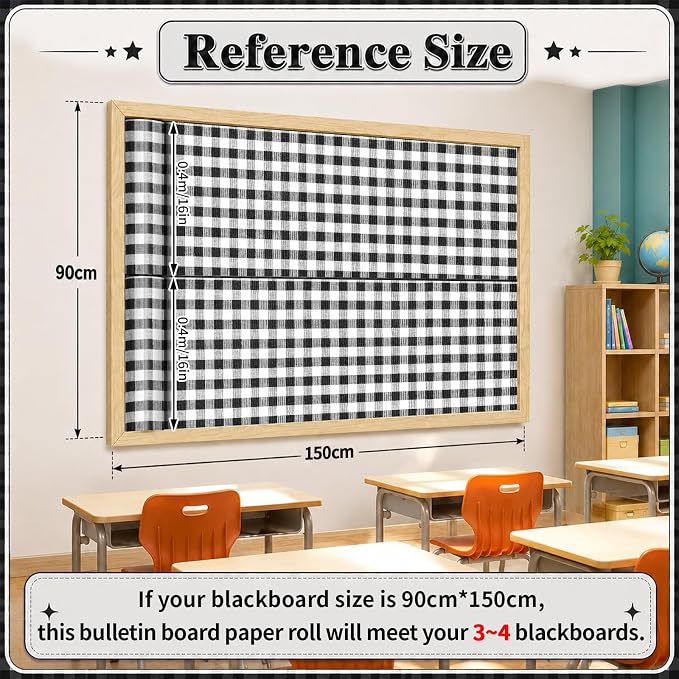 Black White Buffalo Bulletin Board Roll Non-Woven Fabric Poster 16in X 40ft |