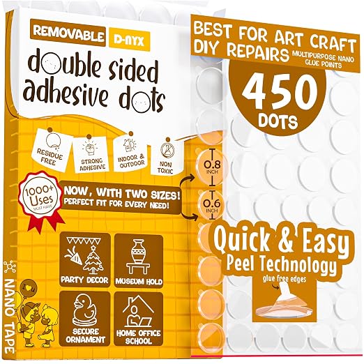 Double Sided Tape Sticky Dot Stickers 280, 550 or 700 Pack Removable Putty No