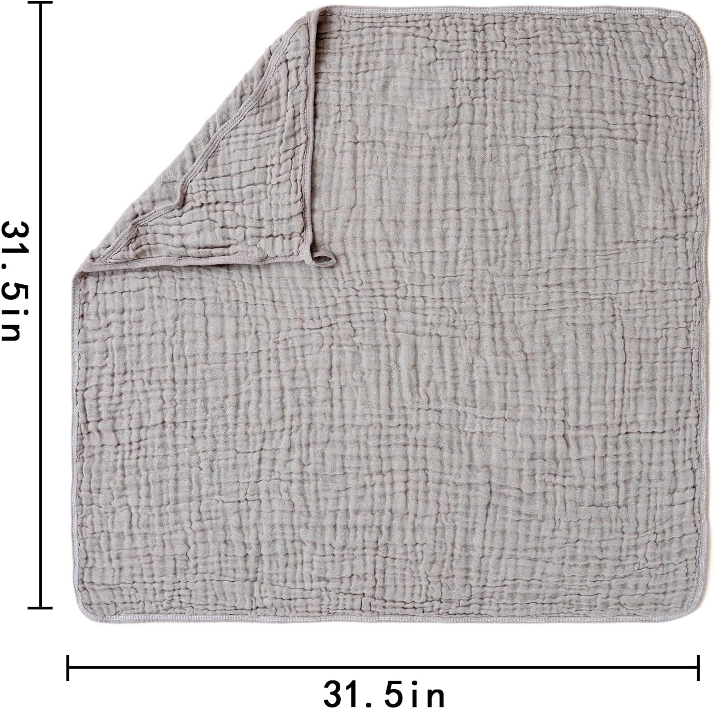 Muslin Hooded Baby Towels,2 Pack Baby Bath Towels,Large 31.5x31.5Inch,Hooded Towels for Baby and Infant,Soft&Absorbent(Brown and Bears)