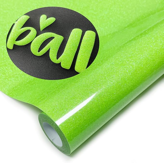 Glitter Puff Heat Transfer Vinyl, 12in X 5ft Iron on | 3D Puff, Wash No Fade