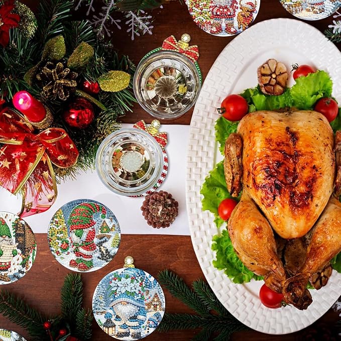 Axquilon Christmas Diamond Art Coasters Kit