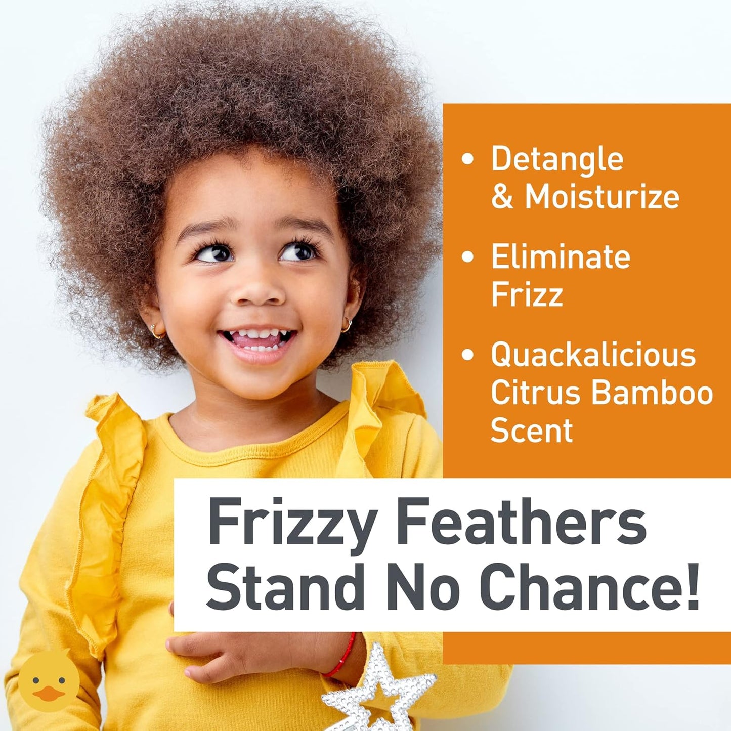 FuzzyDuck Kids Detangler & Leave-in Conditioner – Lightweight Moisturizer for Frizz Control & Curl Definition, Hydrates & Softens Dry Hair with Aloe, Sea Botanicals & Honey (Citrus Bamboo, 8oz)