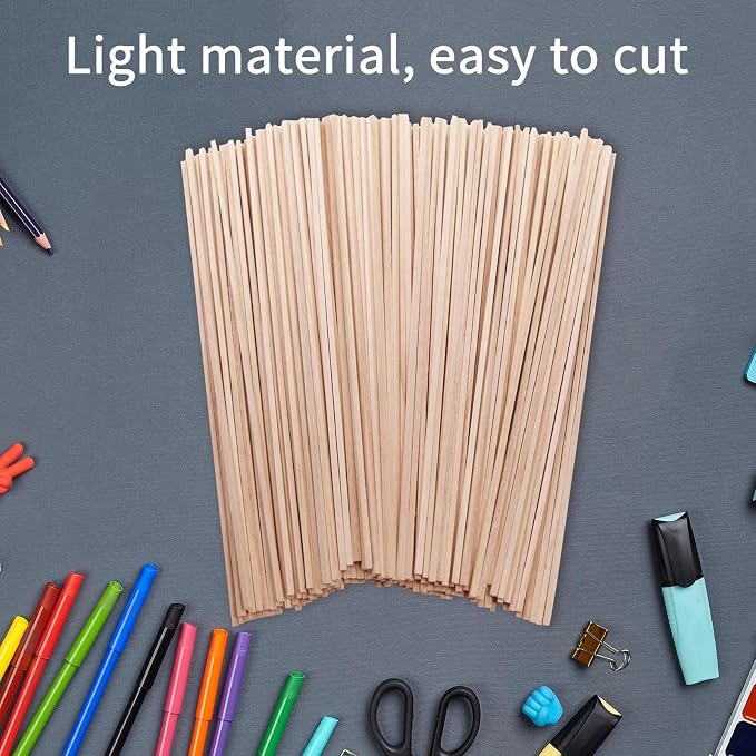 750 Pcs Balsa Wood Sticks 1/8 x 1/8 x 12 Inch balsa Wood Strips Hardwood Square