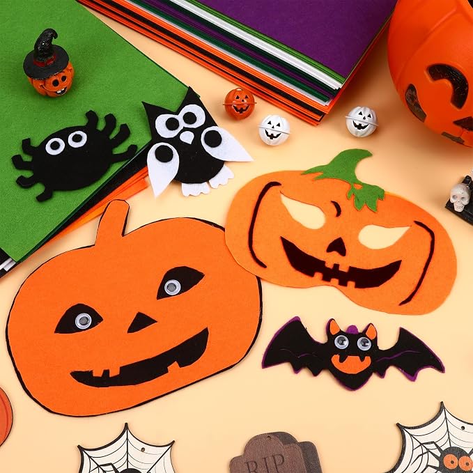 20 Pcs Halloween Felt Fabric Sheets