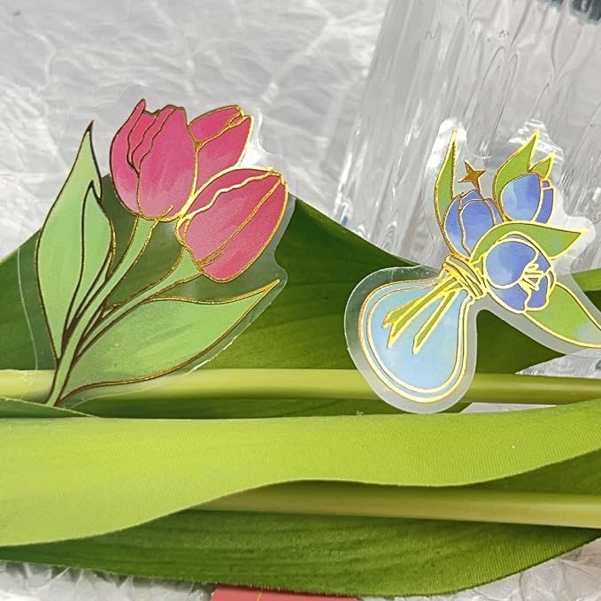 50Pcs Flower Stickers for Scrapbooking Journaling Junk Journal Scrapbook