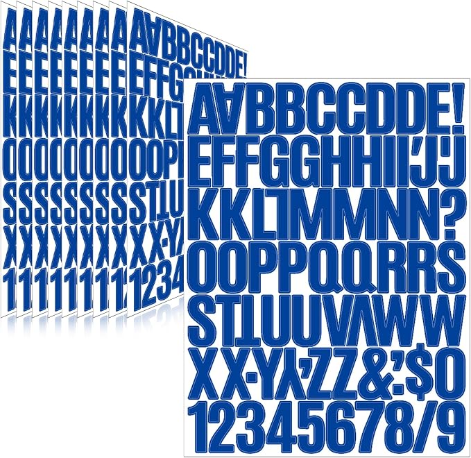 Letter Stickers, Mailbox Numbers, 1.5 Inch Waterproof Vinyl Alphabet | 1 1/2