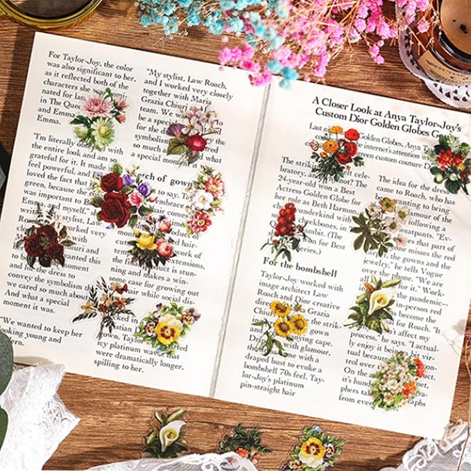 Imeepa 480Pcs Nature Stickers 8 Series Theme Scrapbooking Stickers | Plants