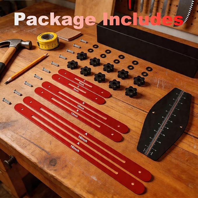 Stair Tread Template Tool, Modular Adjustable Stair Gauge | 10.5-60.5 in