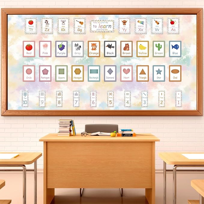 Pastel Tie-Dye Bulletin Board Roll Non-Woven Fabric Poster 16in X 20ft | Back