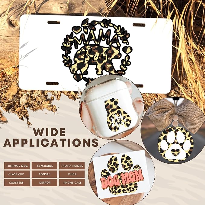 Tintnut Leopard Permanent Vinyl 8 Pcs 12x10in Yellow Spots Adhesive Vinyl |